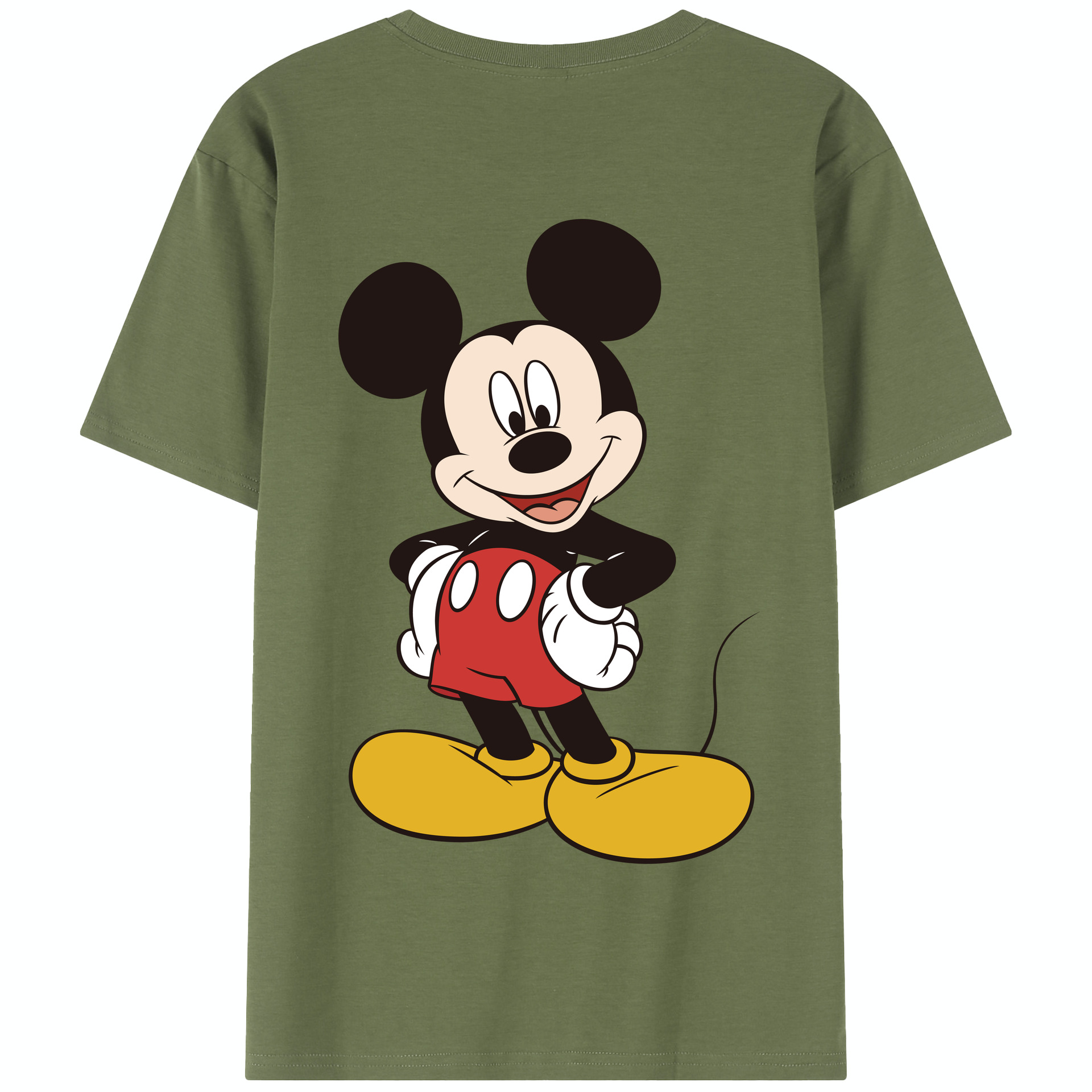 （画像用） ミッキーマウス Mickey Mouse 綿100％半袖Tシャツ（背面プリント）